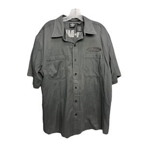 Harley Davidson Button Up, Logos And Embroidery. Men's XL